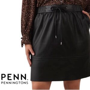 3X Pull On Faux Leather Skirt, Penningtons BNWT